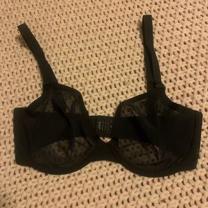 32F Cuup Demi Plunge Bra Black NWOT